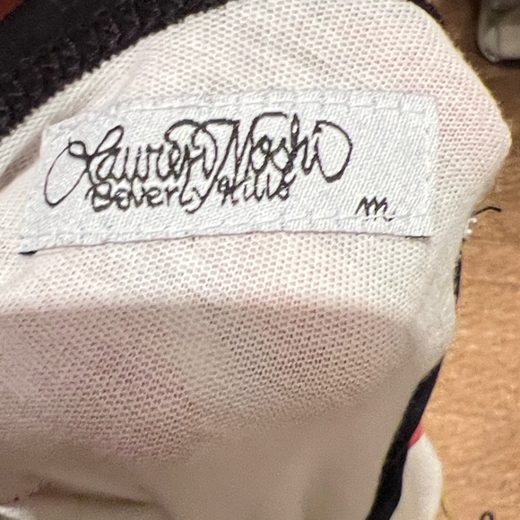 Lauren Moshi White and Black Tee with Pink Graphic - Picture 4 of 4